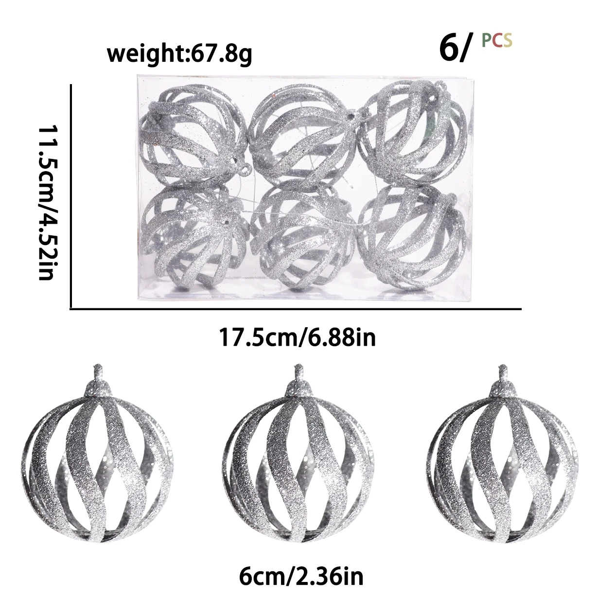 

Рождественские шары пластиковые золотые 6 см