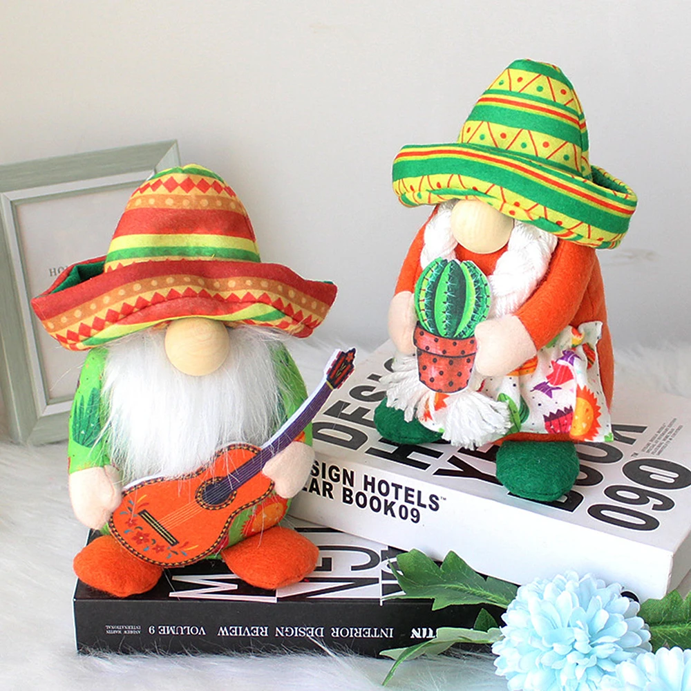 

Мексиканская кукла Марди Гра, искусственная кожа для окна, домашний фермерский декор, украшения, креативная ткань, мягкий праздничный декор...
