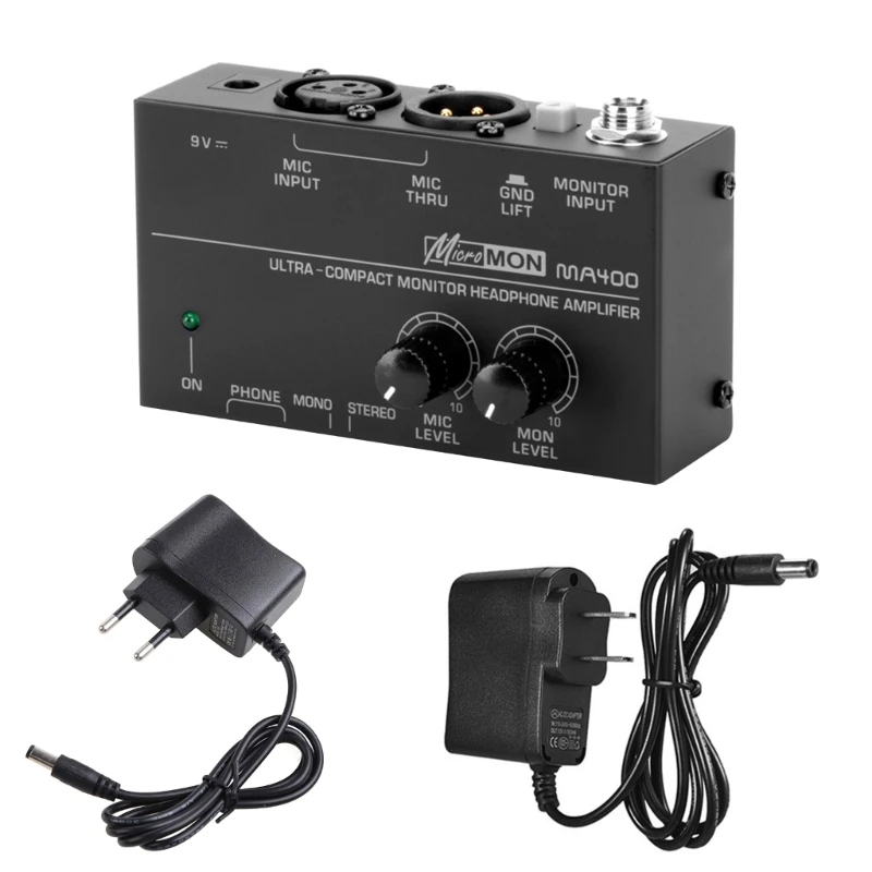 

Compact Headphone Amplifier for Studio and Stage Use 1/4'' & 1/8'' Port HXBE