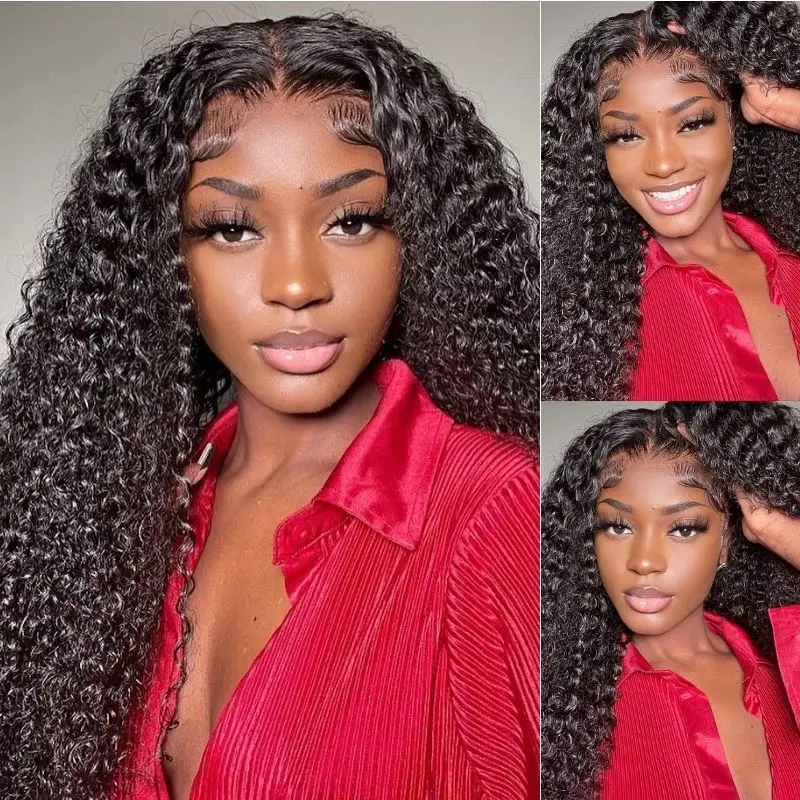 

Curly Human Hair Wig For Women Deep Wave Frontal Wig 13x4 13x6 Transparent Lace Front Wigs Water Wave Brazilian Wigs On Sale