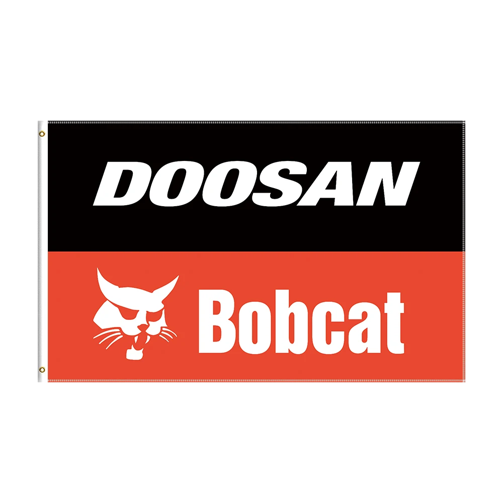 

3x5 Ft DOOSAN Flag Polyester Printed Excavator Banner For Decor