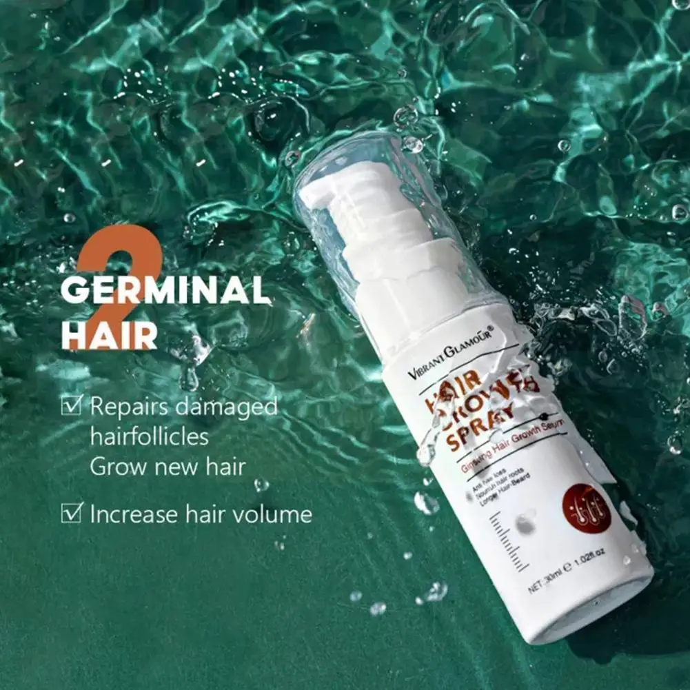 

Сыворотка-спрей для роста волос против выпадения волос эфирное масло Имбирные продукты быстрое лечение Предотвращение истончения волос су...