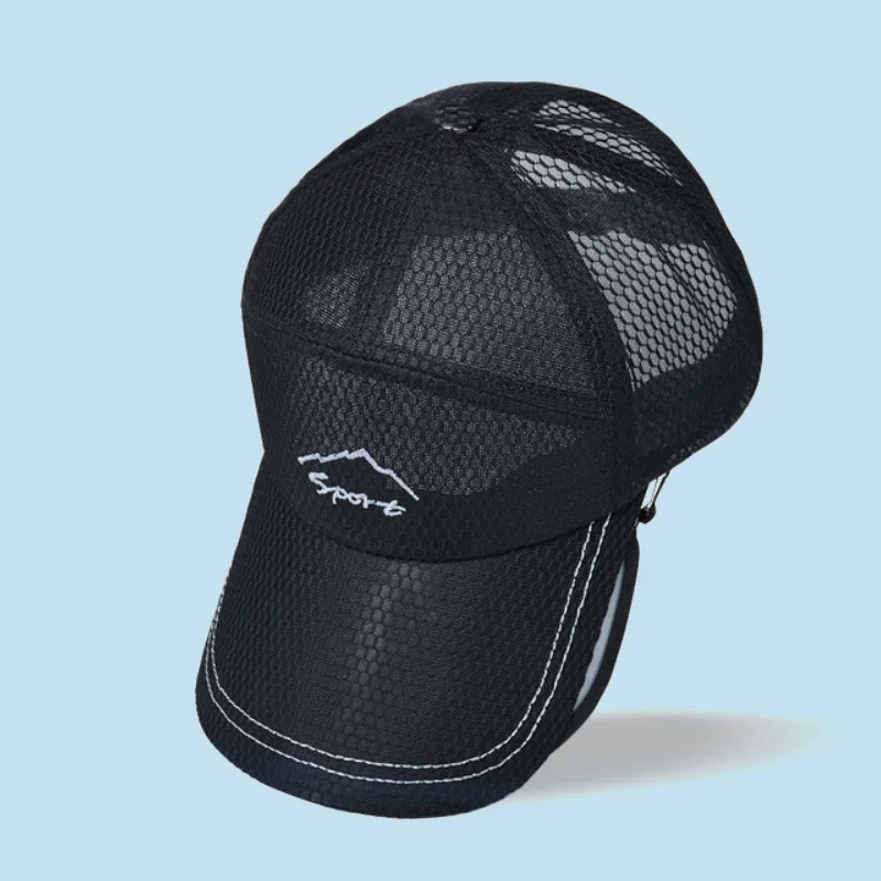 Baseball Cap New Style Sport Hat Adjustable Brim with Windproof Rope for Man Women Outdoor Sun Hat Breathable Material