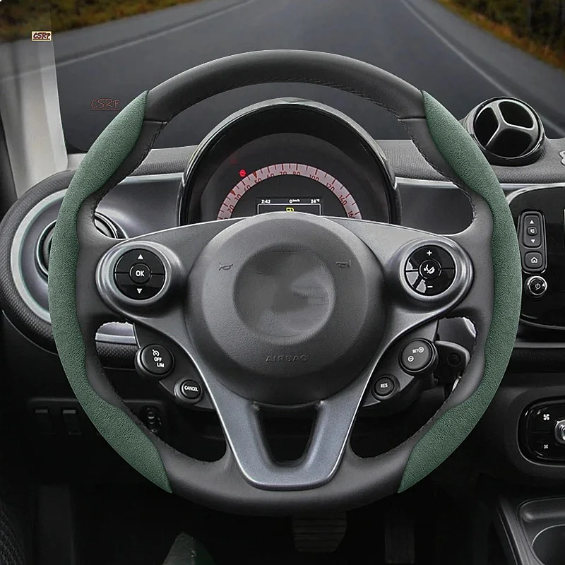 Фото Умный замшевый чехол на руль, подходит для Fortwo 451 450, Tronsmart T7 453, Gauge Gbd2 1 3, Forfour Roadster №5