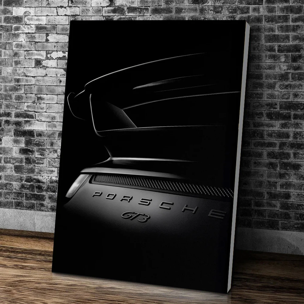 Черный спортивный автомобильный постер B-Baoshijie