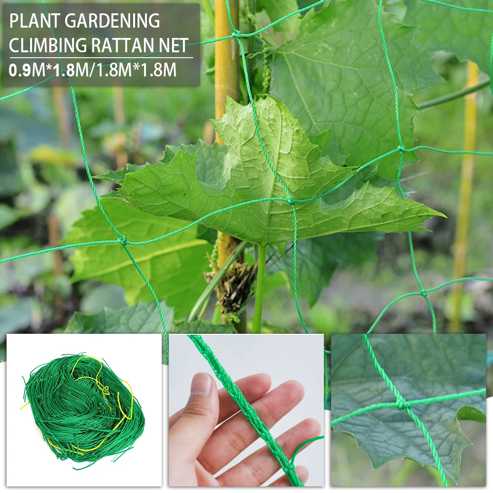 

Hi-quality Nylon Trellis Netting Garden Loofah Morning Glory Flowers Vine Plants Support Climbing Net Cucumber Vine Grow Holder