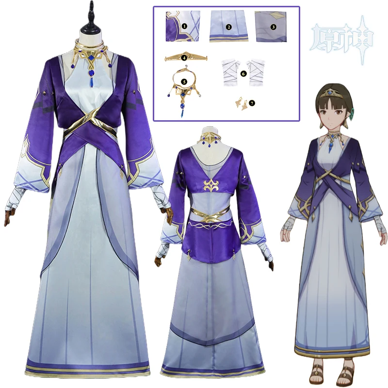 

Dunyarzad Cosplay Genshin Impact Cosplay Costume Genshin Dunyarzad Homayani Dress Outfits Halloween Carnival Suit For Women