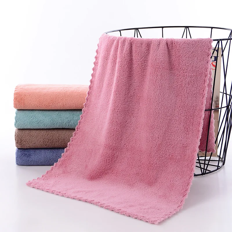 

5pcs coraline face towel Microfiber Absorbent bathroom Home towels for kitchen thicker quick dry cloth for cleaning kitchen