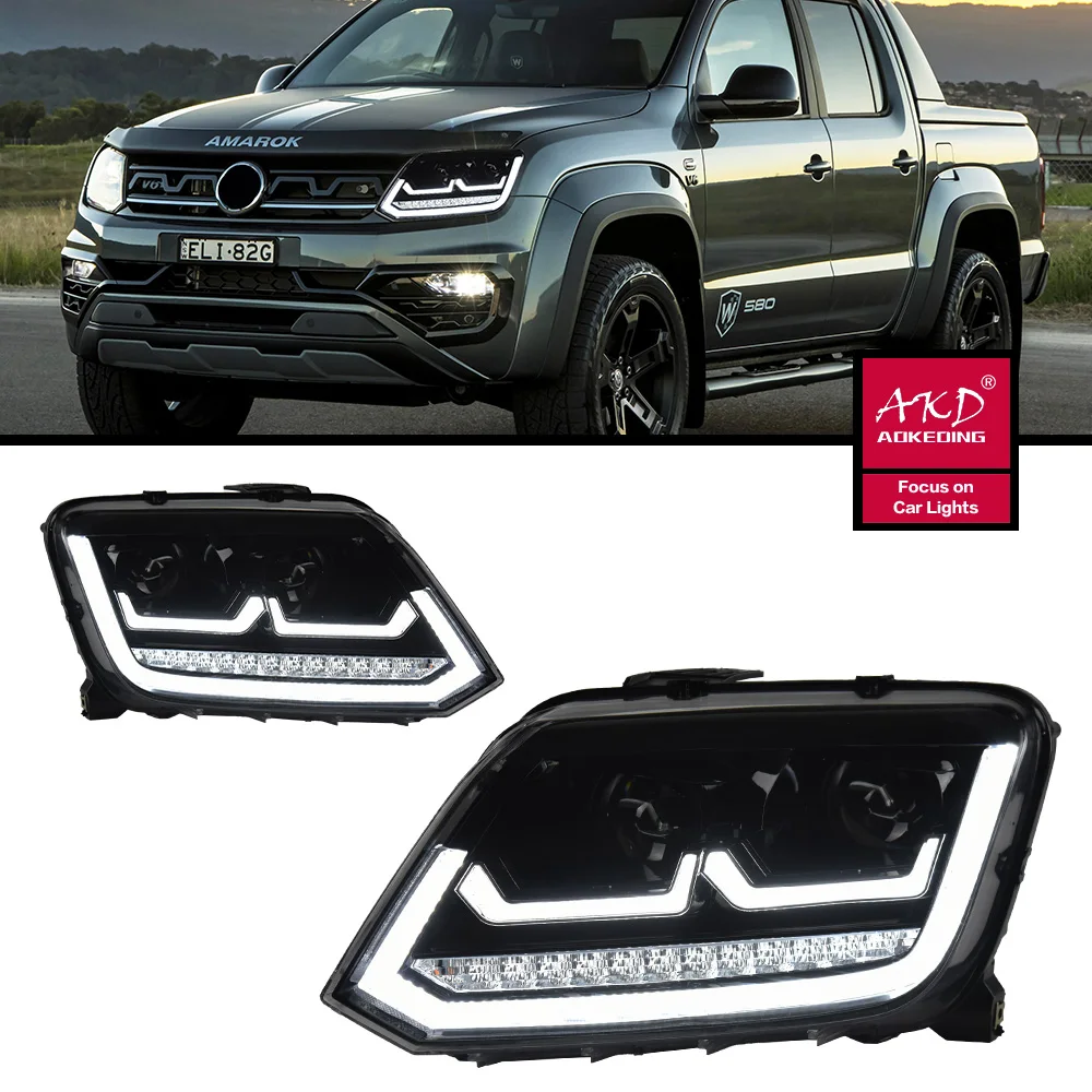 

2 PCS Car Lights Parts For AMAROK Pick-up 2010-2020 Head lamps LED or Xenon Headlight LED Dual Projector FACELIFT