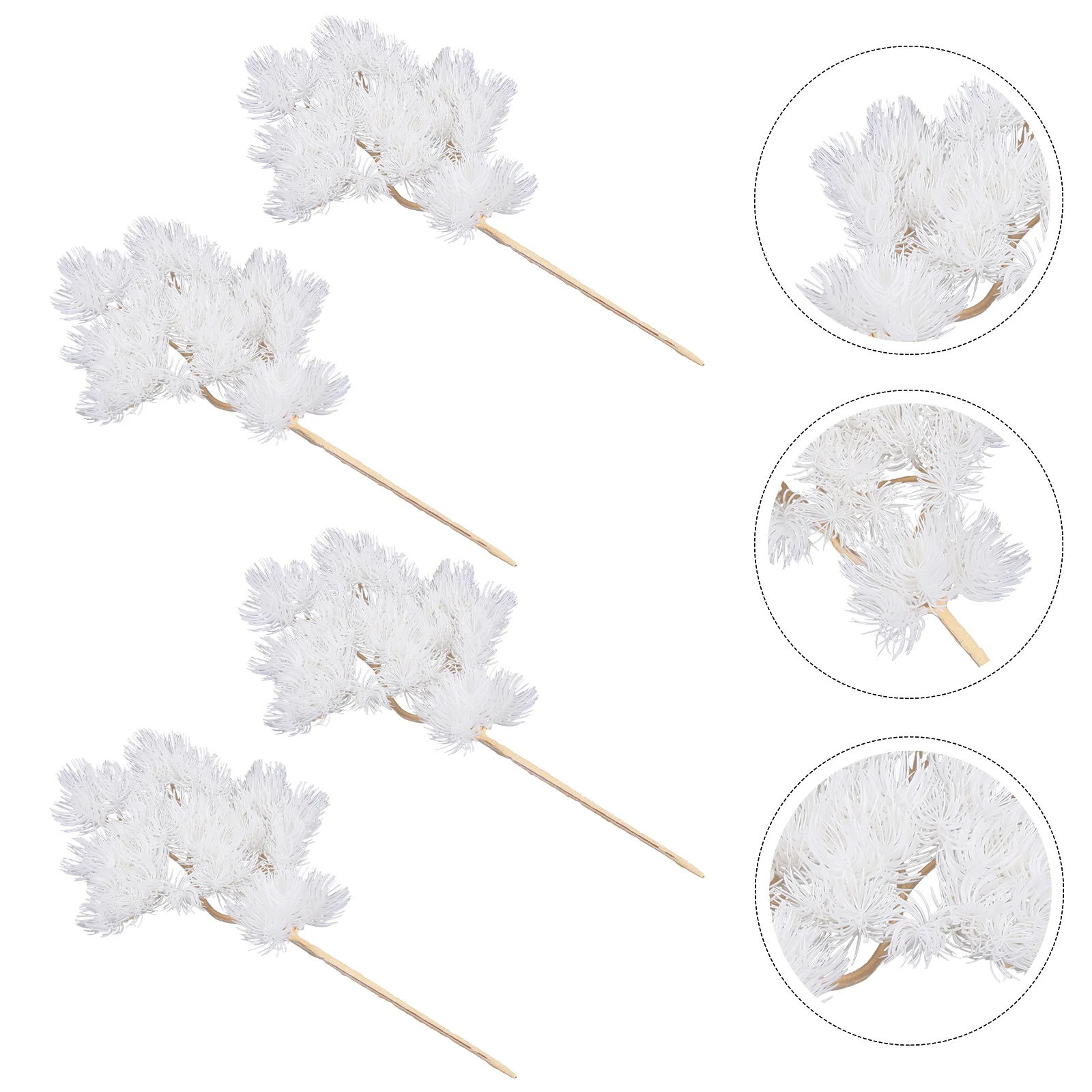 

4pcs Artificial Pine Branches Simulation Pine Needles DIY Accessories for Christmas