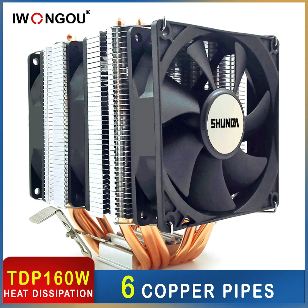 IWONGOU Processor Cooler X99 Cpu Heat Sink For Intel 2011-V3/2011/1151/1150/1155 AMD AM4/AM3+/AM2+ Lga 1366 Cpu Cooler