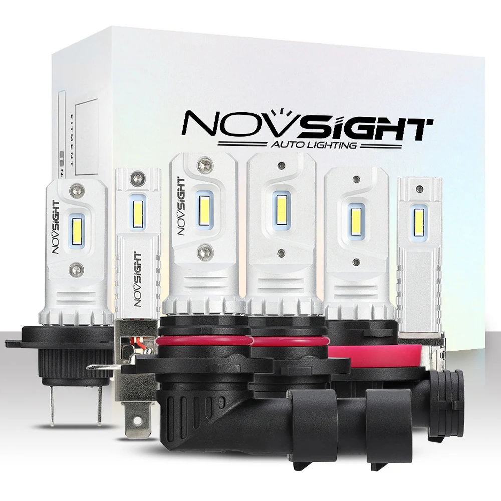 NOVSIGHT светодиодный H11/H8/H9/H16JP H7 H3 H1 9005/HB3 9006/HB4 противотуманные светильник ры s Автомобильная фара 2000LM 6000K 60 Вт фары Противотуманные фары