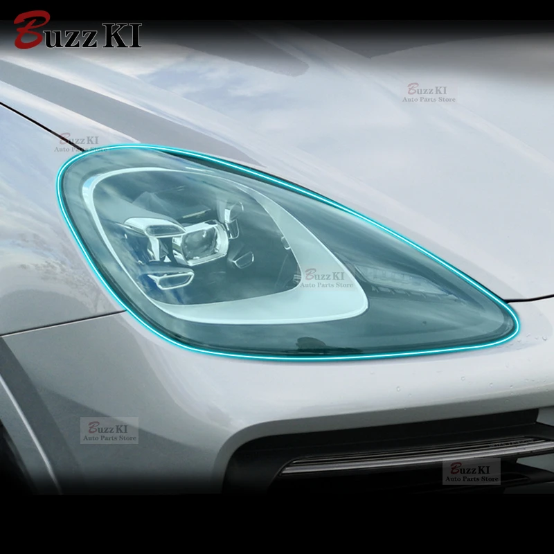 Для Porsche Cayenne 2019-2023 внешняя пленка автомобиля ТПУ PPF фары защитная против царапин