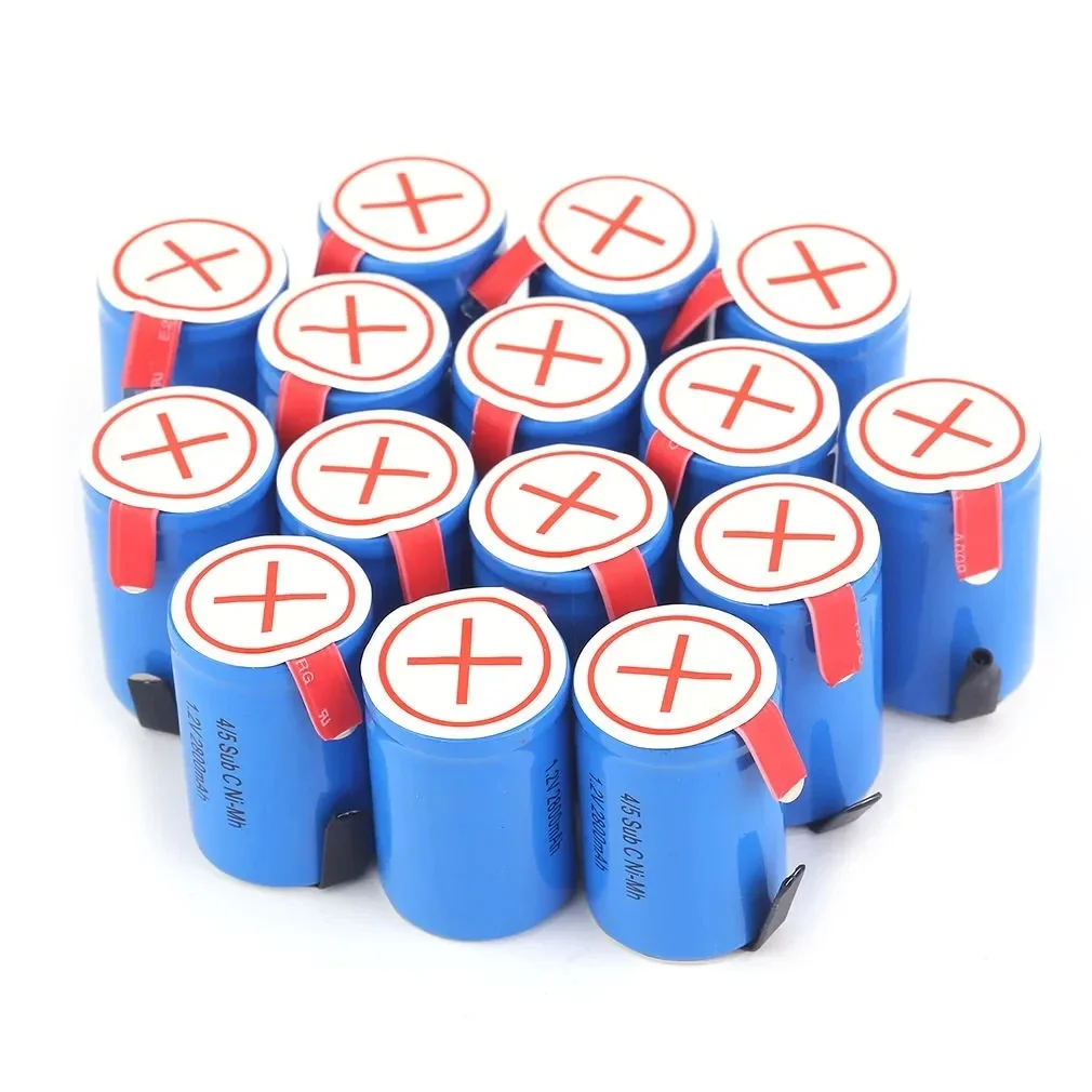 

New High Quality 4/5SC SC Sub C Li Po Lithium Battery 1.2V 2800Mah Rechargeable NiMH Battery with Solder Rod+free Shipping