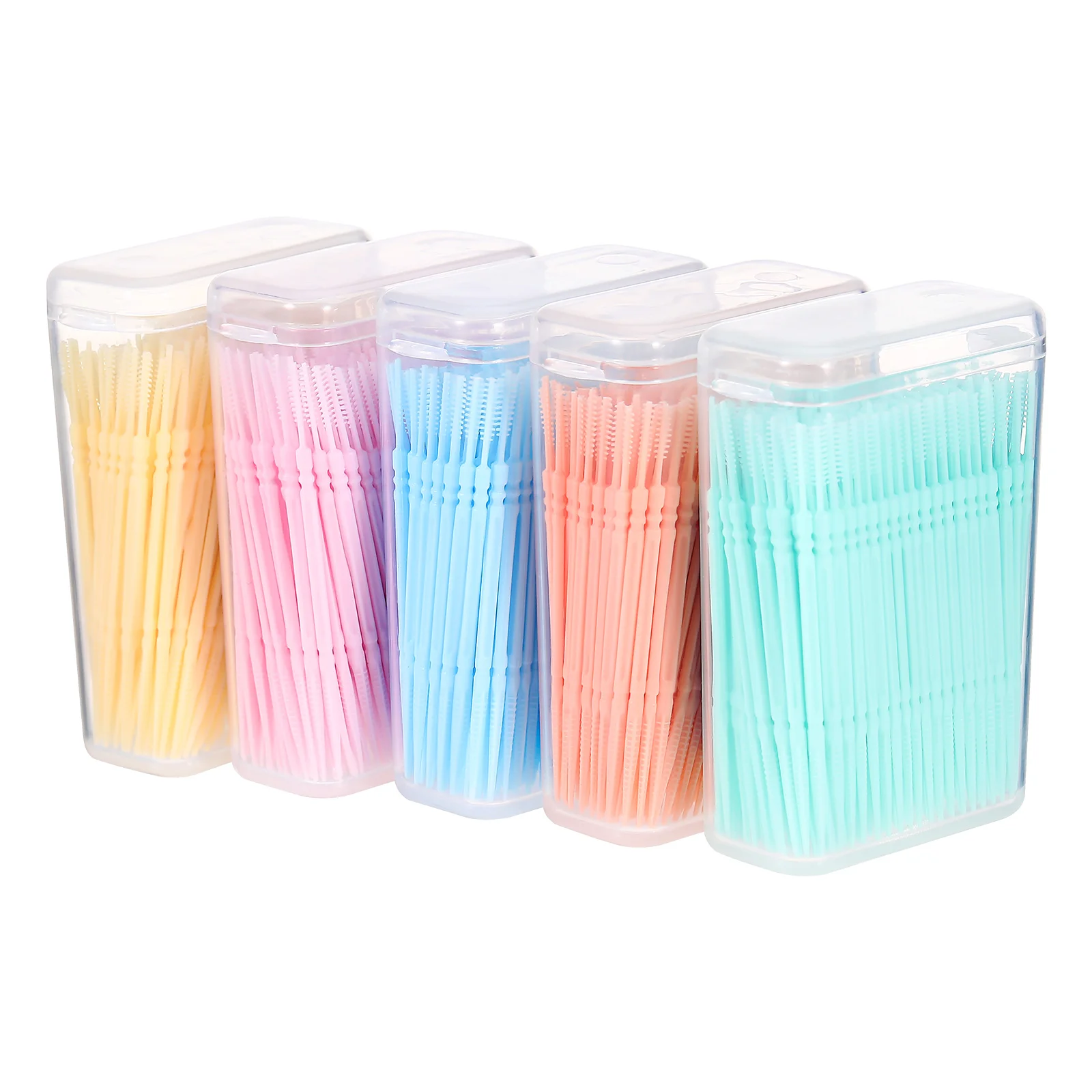

Toothpicks Floss Double-headed Brush Teeth Stick Dental Oral Care Interdental Cleaners With thread