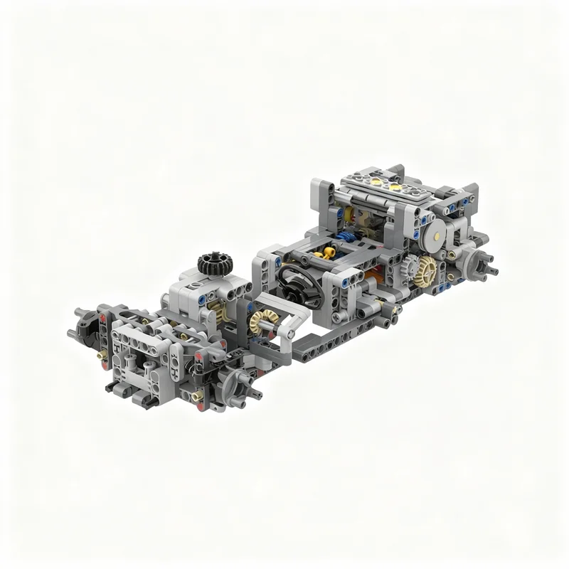 543 детали MOC Техническая последовательная коробка передач в шасси MR2, модель из строительных блоков, архитектурная игрушка, идея для рождественского подарка, креативный DIY-проект. (art.: 3920dcd60fff6) - 3920dcd60fff6