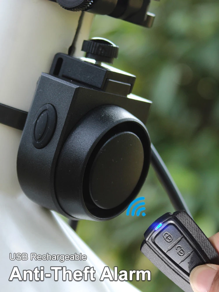 Сигнализация велосипедная Беспроводная с защитой от кражи 115 дБ USB-зарядка
