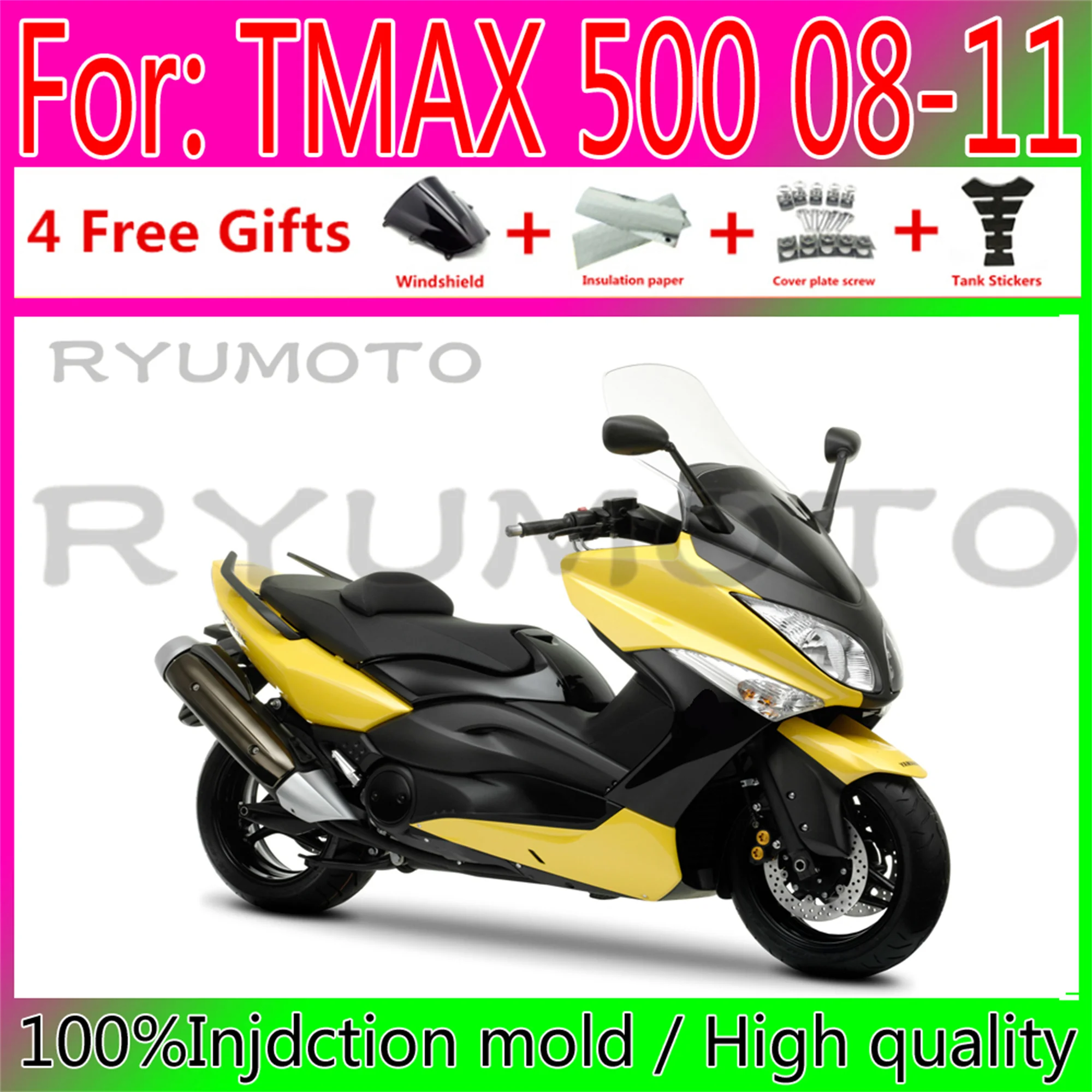 

New Motorcycle Fairings Kit for TMAX500 2008 2011 Tmax T-MAX tmax500 01 02 03 04 05 06 07 08 09 10 11 bodywork fairing