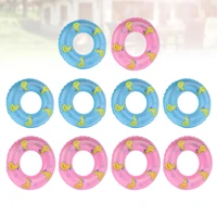 10pcs useful mini printing inflatable aid float rings swim ring for summer