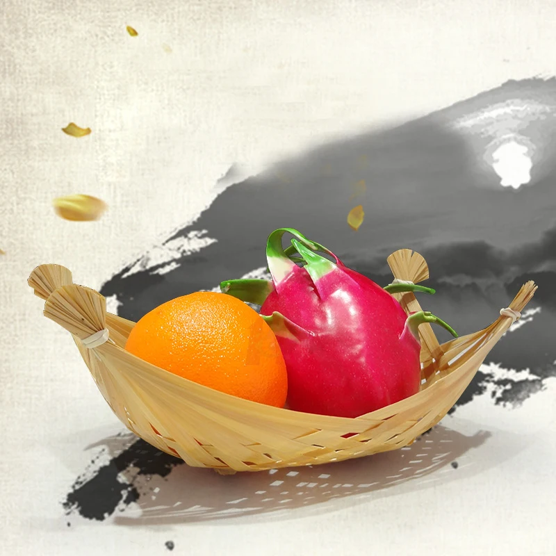 

Бамбуковая корзина для фруктов, необычная корзина для рук, поднос для еды, корзина для японских суши, фри, 5 шт.