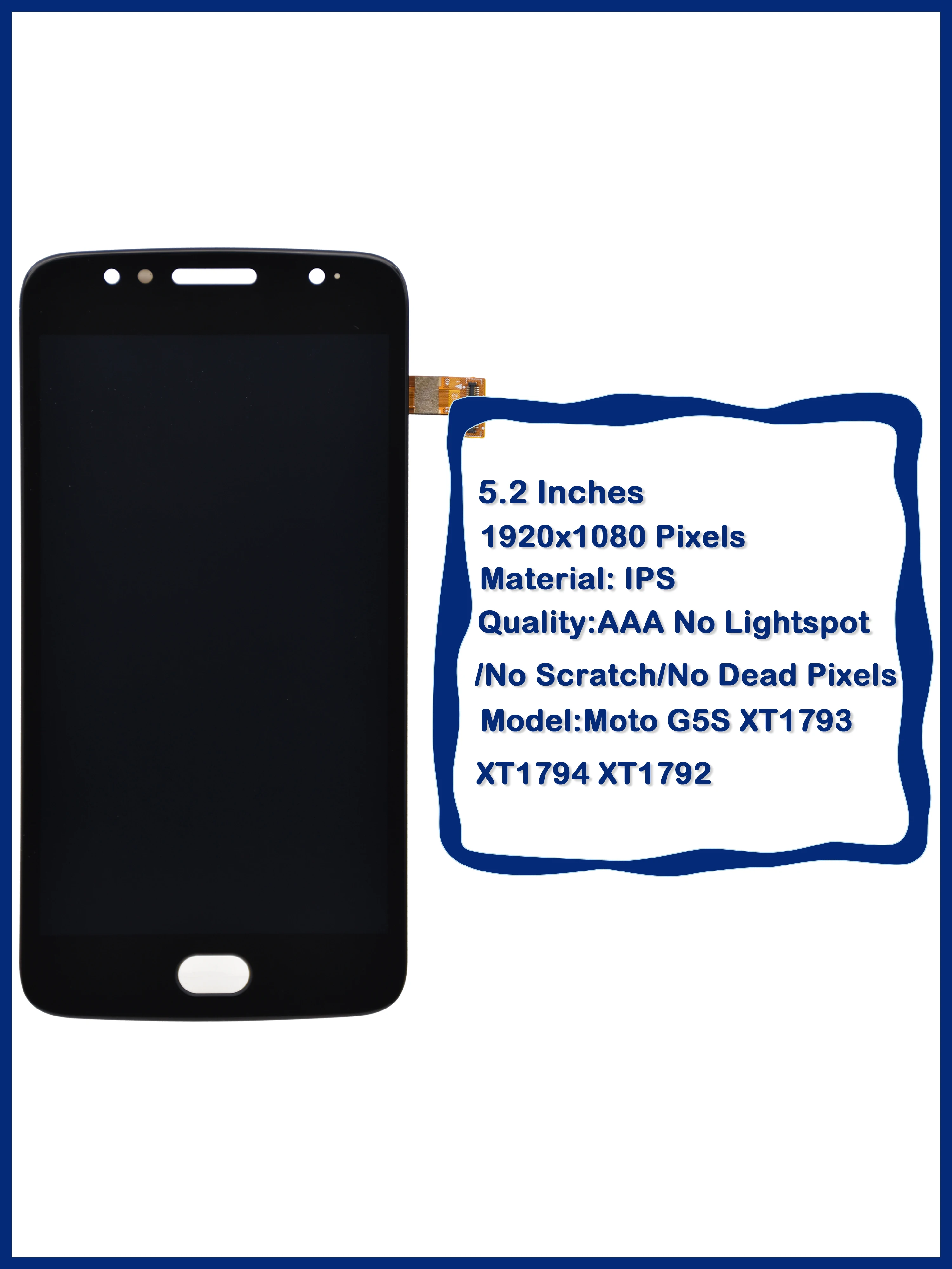 Original 5.2&quotFor Motorola MOTO G5S LCD Display Touch Screen Digitizer Assemble For Moto XT1793 XT1794 XT1792 Replacement