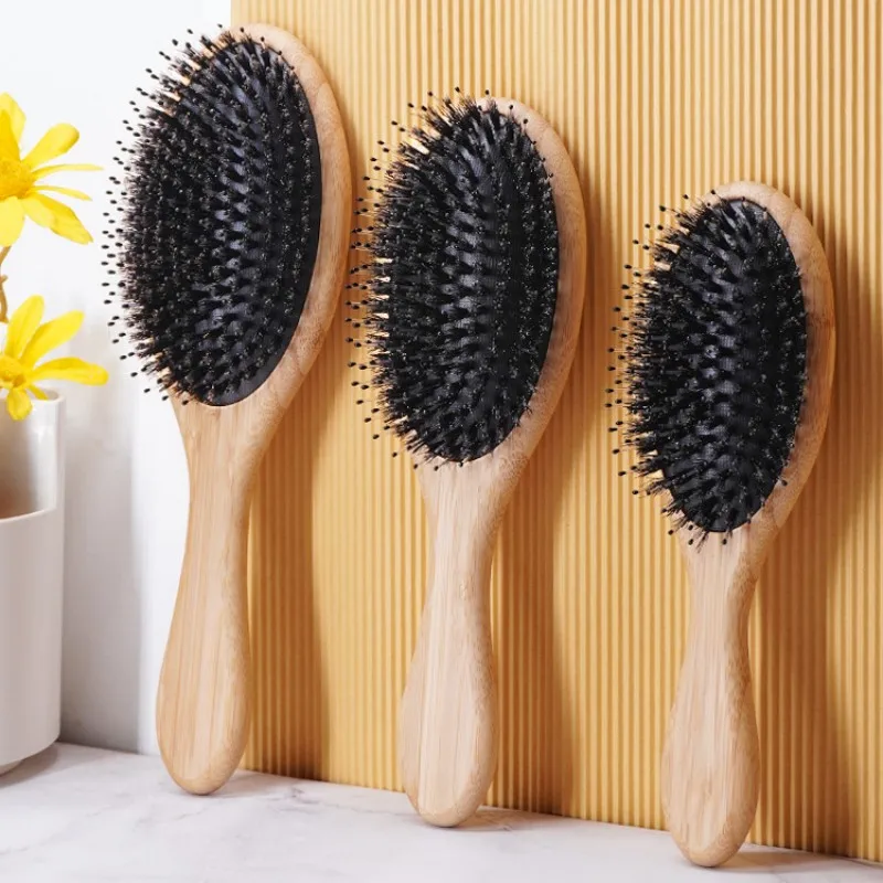 

Swine Bristle Hair Smoothing Air Cushion Comb Smoothing Hair Massage Hairdressing Comb Lightweight And Portable Air Bag Comb