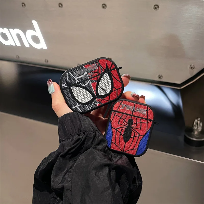 Защитный чехол для наушников Disney Spiderman из искусственной кожи и ТПУ Airpods 4 2024