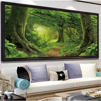 5d diy full diamond painting kit quiet forest landscape diamond embroidery wall cross stitch living room art painting home decor