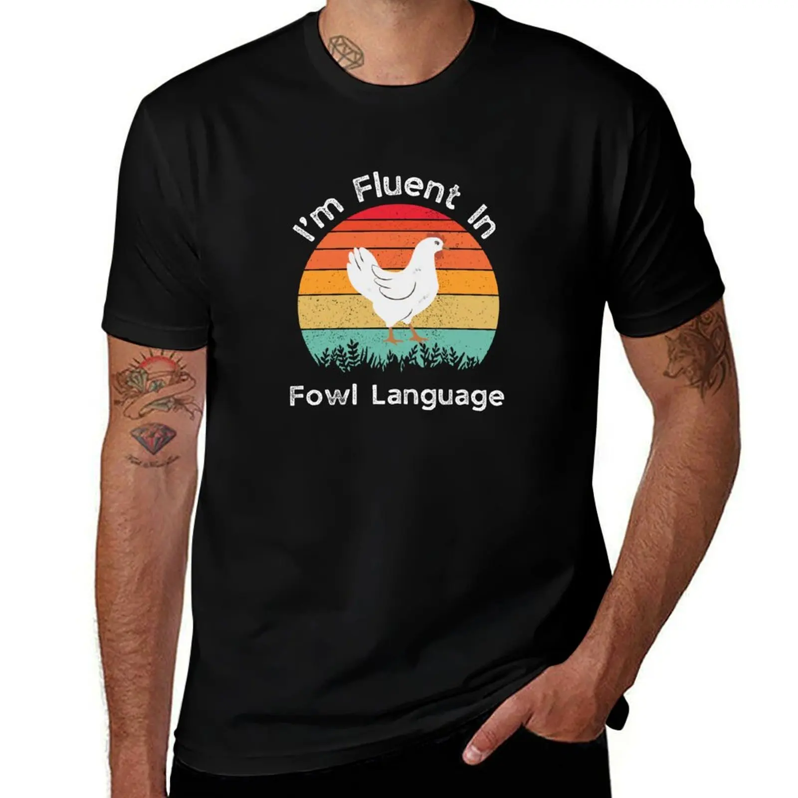 Футболка I'm Fluent In Fowl Language по индивидуальному заказу винтажная одежда в тяжелом
