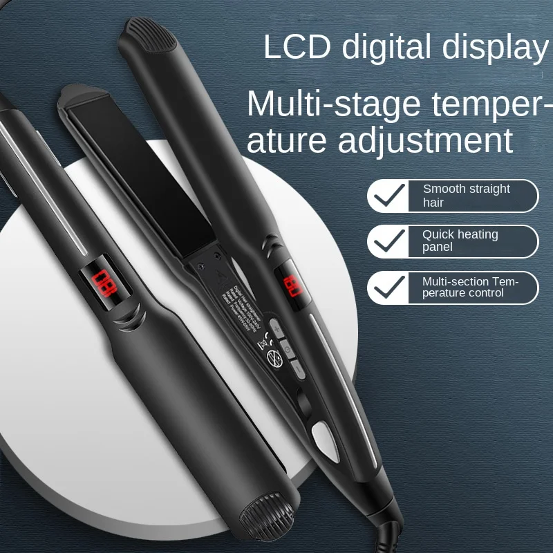 Liquid Crystal Temperature Regulating Ceramic Plate Hair Straighteners Straightener Styling Appliances Care Beauty Health