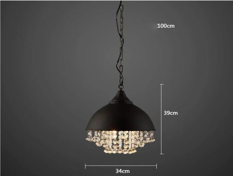 

Винтажный блеск Rustico Кофейня Бар Кухня Остров Люстра E27 Подвесной светильник Эдисона Промышленный лофт Ретро Люстра Свет