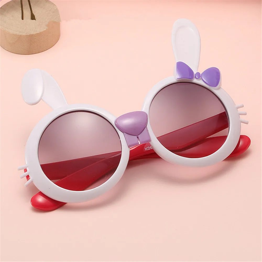 

New Cute Rabbit Glasses Boys Girls Cartoon Sunglasses Kids Fashion Modeling Sunglasses Birthday Party Decoration UV400 Goggles