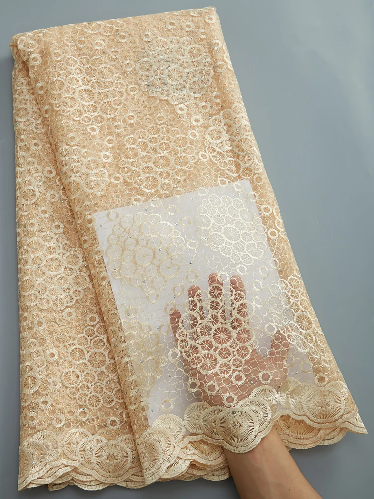 Новейшая Золотая африканская кружевная ткань Zhenguiru 2022 нигерийская стандартная сетчатая ткань для женского свадебного платья A2863