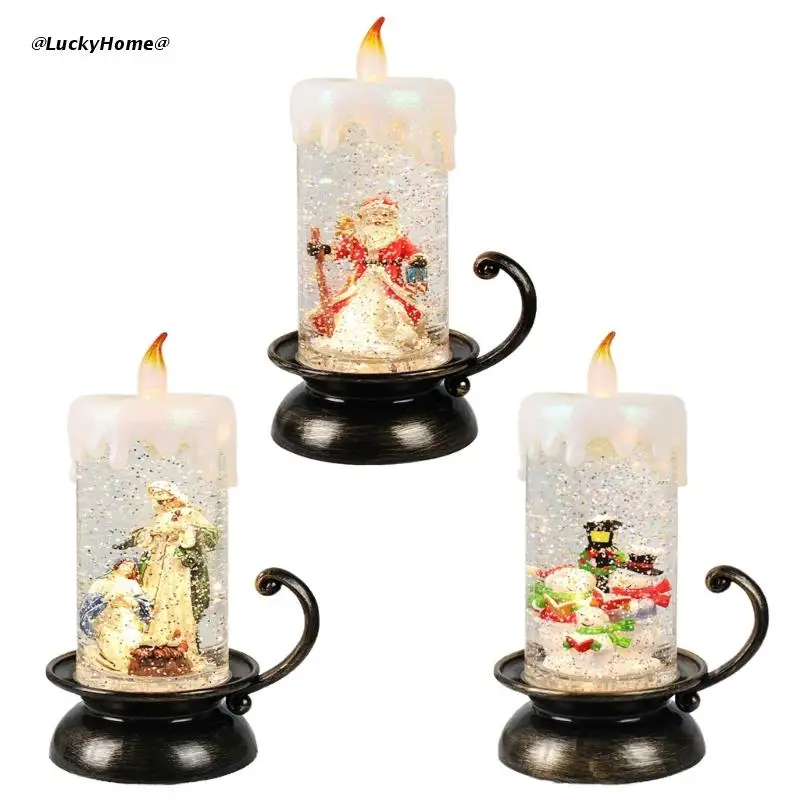 

11UA Christmas Wind Light Music Glowing Snow Fly Ornament Decor Supplies