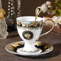 luxury europe court bone china coffee cup sets creative porcelain tea afternoon party hotel home decor new wedding gifts