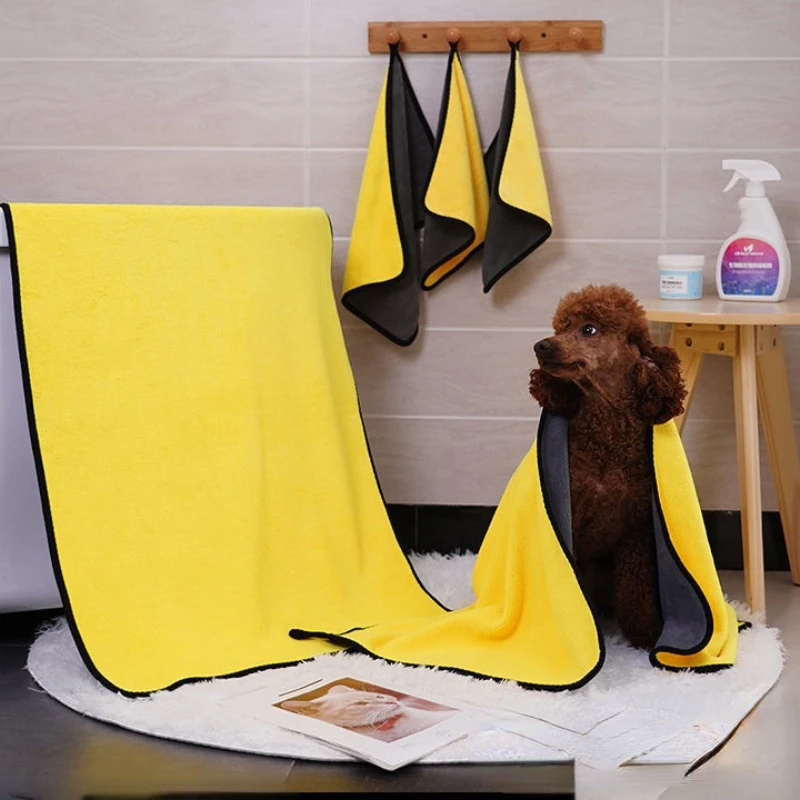 

Полотенце для домашних животных, банное впитывающее полотенце, быстросохнущее банное полотенце из мягкого волокна для собак и кошек, плотн...