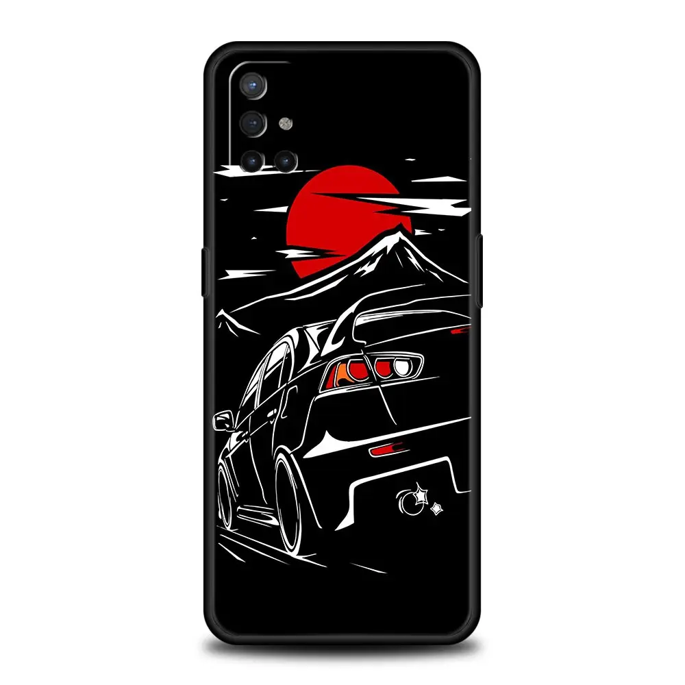 Фото Японские спортивные автомобили JDM, мужские модели для OnePlus Nord CE 2 9 8 7 7T 10 Pro 9RT 9R 8T Nord N100 N200 N10, мягкий черный Чехол №4