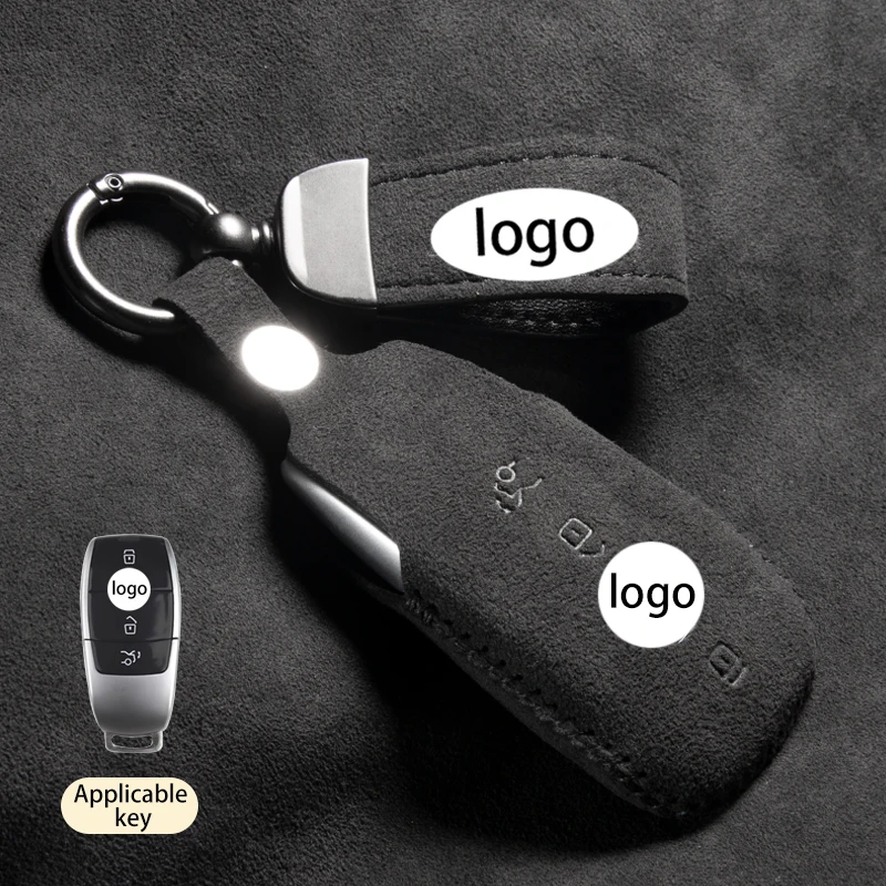 

Замшевый чехол для автомобильного ключа из алькантары для Mercedes Benz A C E S G Class GLC CLE CLA W177 W205 W213 W222 X167 AMG