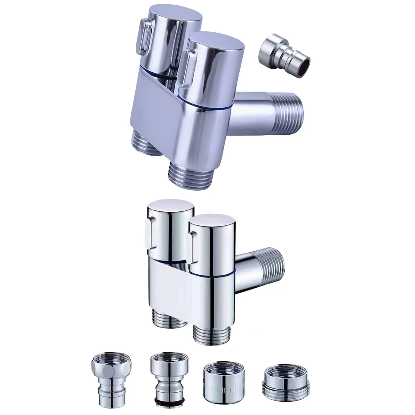 

3 Through Angle Stop Valve Water Flow Connection Faucet Valve G1/2 Thread Filling Valve for Home Bathroom Bathtub Kitchen
