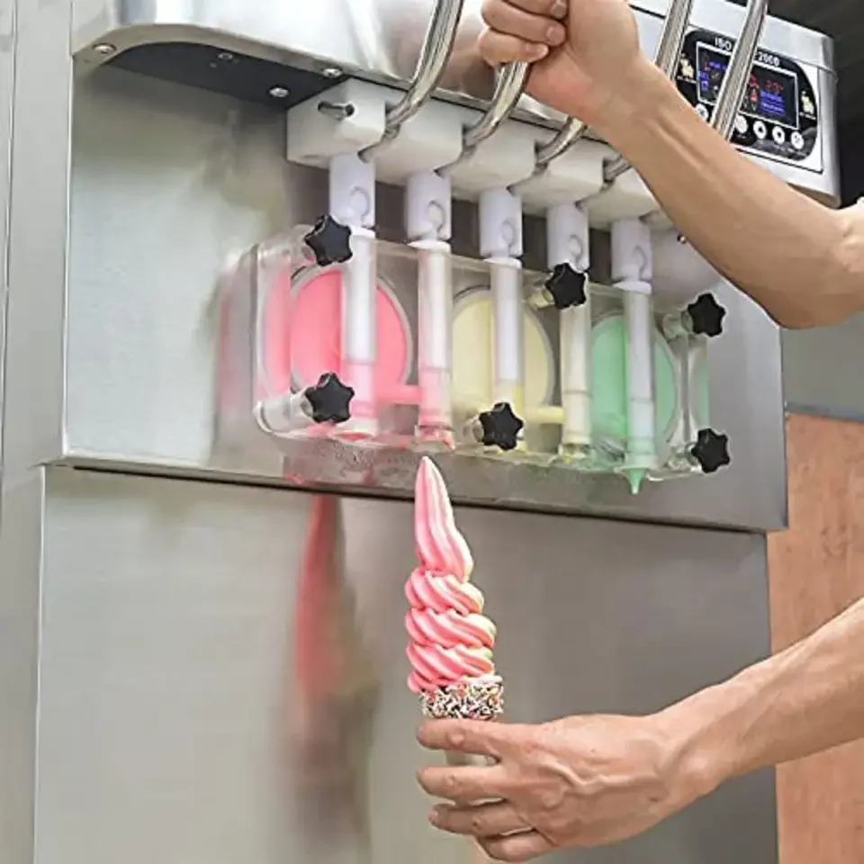 Машина для мягкого мороженого CE ETL 3 5 7 вкусов 60 л машина из смешанного с