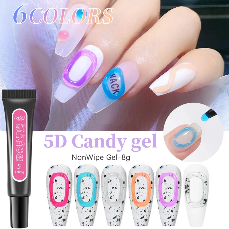 

Annies 8ml Pudding Tube Nail Gel polish 5D Candy Gel Color Paint Solid Gel Polish Translucent Semi Permanent Varnish Nail Varnis