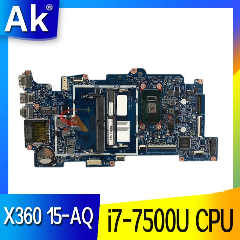 Материнская плата для ноутбука HP Envy X360 15-AQ M6-AQ 858871-601 858871-001 15257-2N 448.07N07.002N i7-7500U CPU |