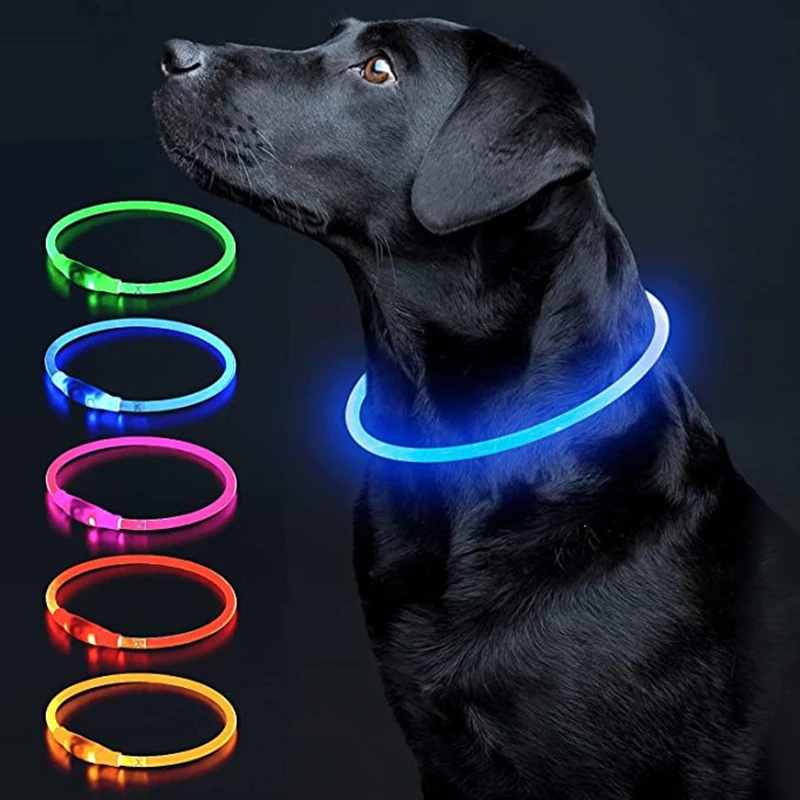 

Led Luminous Dog Collar Light USB Charging Necklace, Flashing DIY Glowing Safety Anti Lost Cat Dogs Collar Accessories Supplies