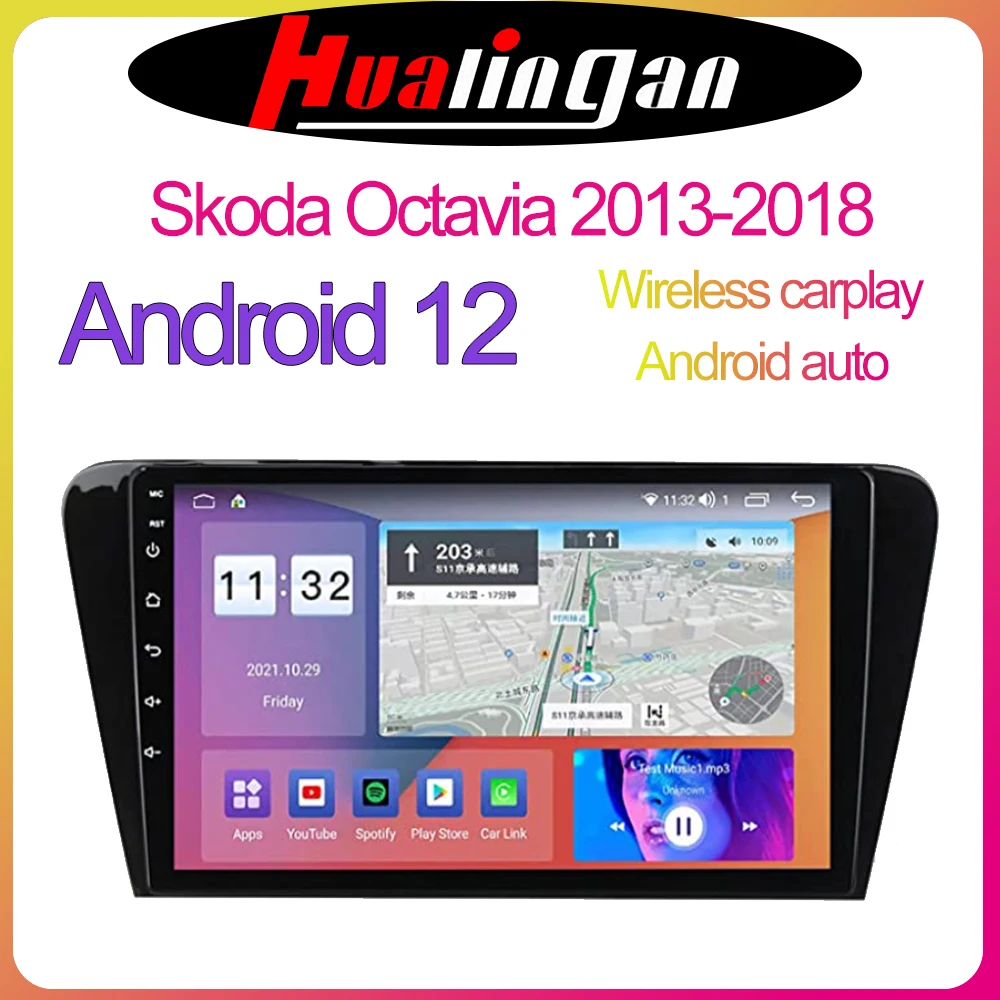 

Автомагнитола 2 Din Android для Skoda Octavia 2013-2018 мультимедийный видеоплеер навигация 2 Din Стерео DVD головное устройство Carplay