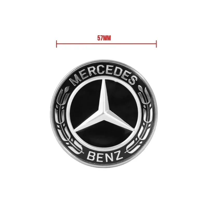 57 мм звездный плоский капот с логотипом эмблема значок для Mercedes Benz W204 W124 W201 W202 W212