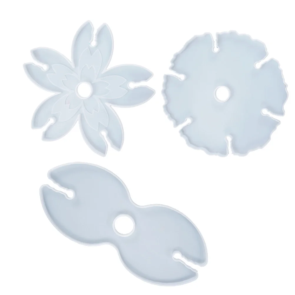 

3 Pcs Accessories DIY Coaster Mold Soap Molds Cup Rack Silicone Creative Glass Bracket Mould Holder
