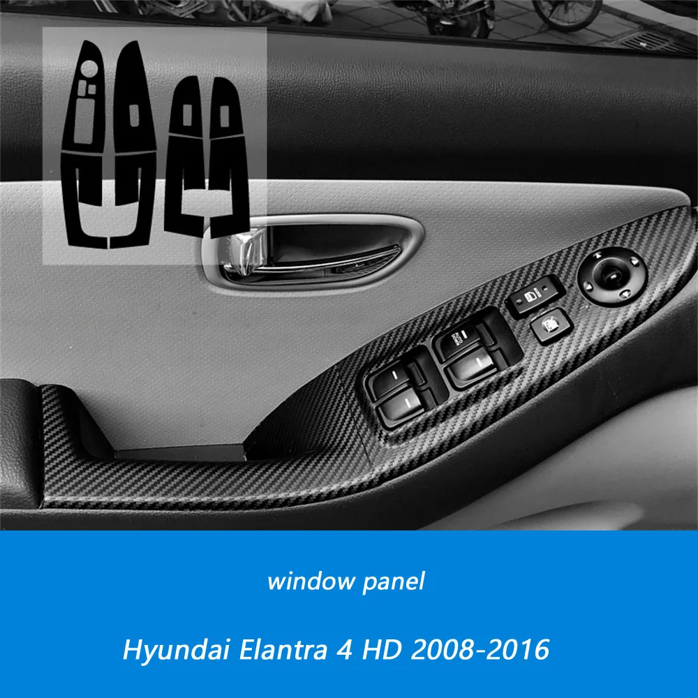 

Самоклеящиеся автомобильные наклейки для Hyundai Elantra 4 HD 2008-16, виниловые автомобильные наклейки и наклейки из углеродного волокна, аксессуары для стайлинга автомобиля