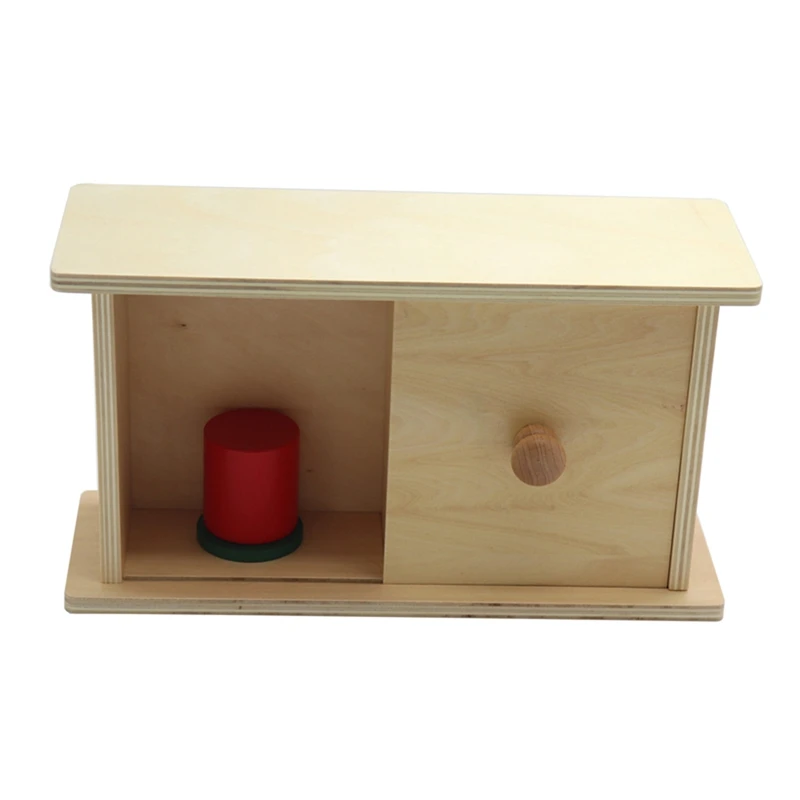 

Sensory Toys Wooden Box with Sliding Hand-Eye Coordination Exercises Game Children Practice Training Toy
