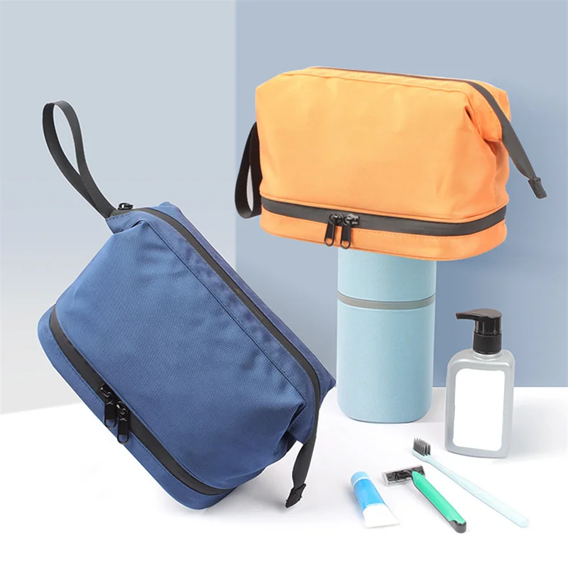 

1 Pc Women Cosemic Bag Double Layers Waterproof Makeup High Capacity Bag for Female Travel Make Up Storage Organizer Beauty Case