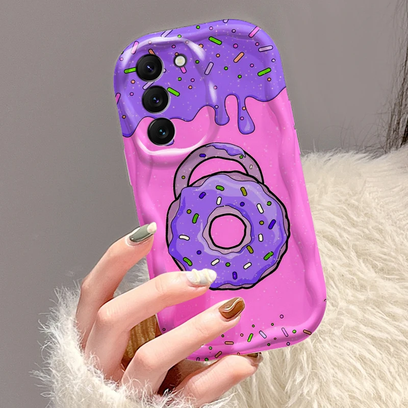 Симпсоны пончики искусство мультфильм для Samsung S24 S23 S21 S20 Ultra Plus FE A73 A72 A71 A51 A31 A05S A05 A04